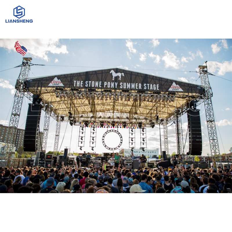 Treliça de alumínio do telhado do sistema do fardo da fase do concerto da venda quente para a fase exterior da iluminação do diodo emissor de luz para eventos