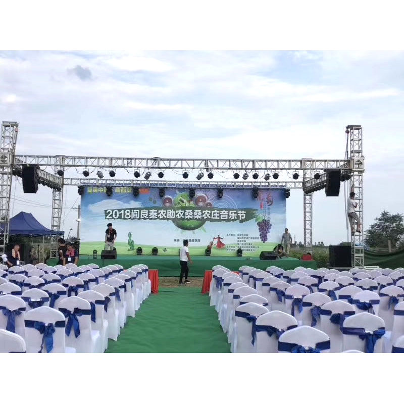 Alta qualidade preço de fábrica evento ao ar livre festa de exposição de casamento palcos portáteis iluminação design de sistema de treliça plana