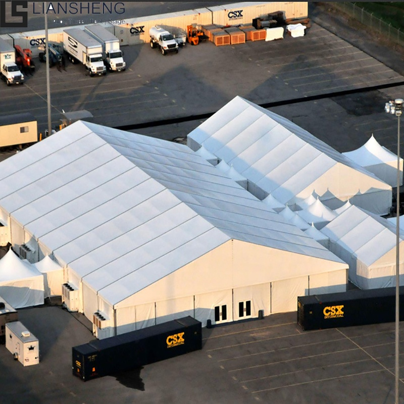 Tenda de fornecimento de fábrica preço ao ar livre grande tenda resistente armazém feira comercial tenda de alumínio