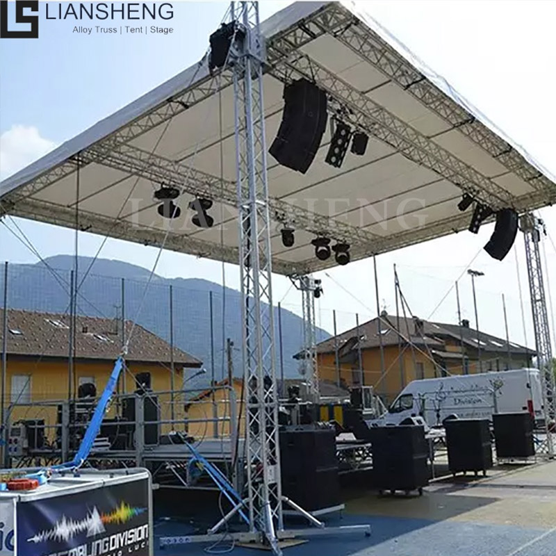 Venda quente Equipamento de luzes de palco de alumínio portátil, plataforma de pódio, palco de treliça de alumínio, palco de exibição