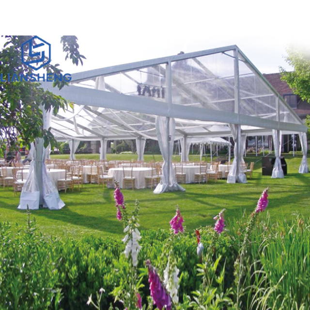 Barraca transparente de alumínio para casamento ao ar livre, barraca grande de luxo para eventos de festa para 1000 pessoas