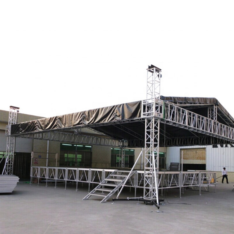 Venda quente Equipamento de luzes de palco de alumínio portátil, plataforma de pódio, palco de treliça de alumínio, palco de exibição