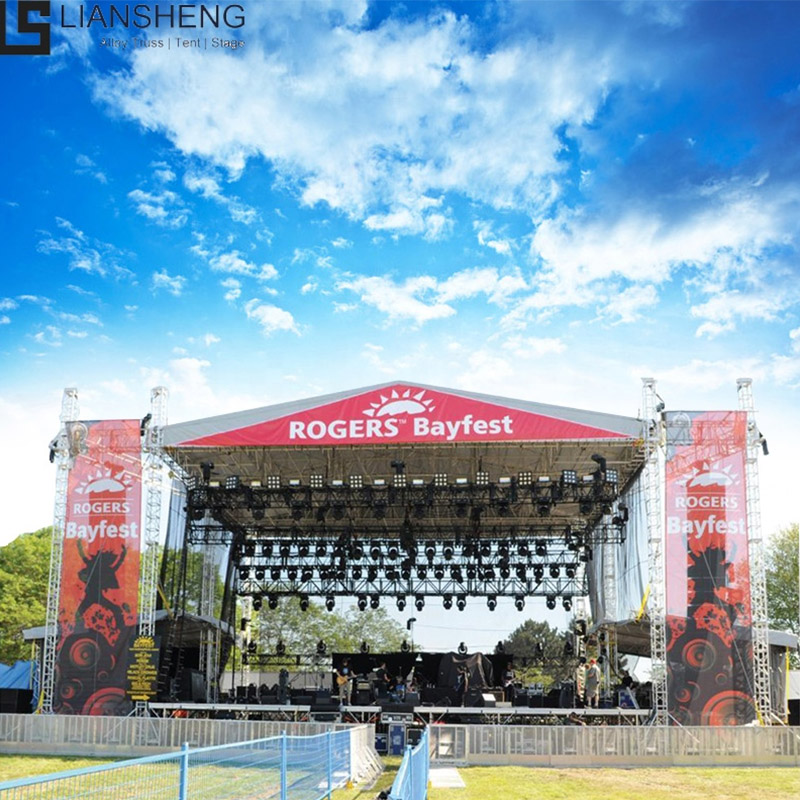 Venda quente Equipamento de luzes de palco de alumínio portátil, plataforma de pódio, palco de treliça de alumínio, palco de exibição