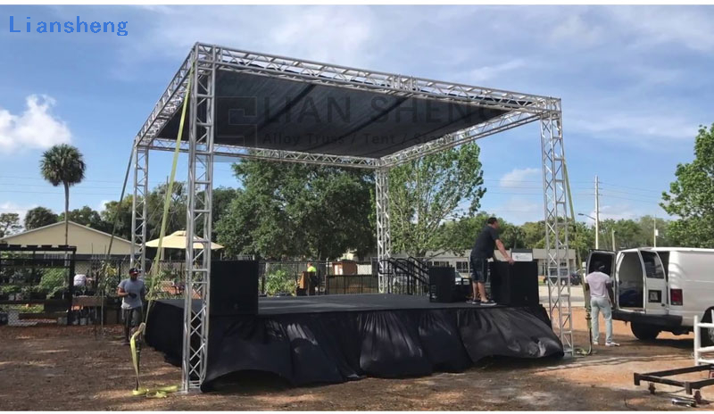 Rápido exterior instale o sistema personalizado da fase do fardo do telhado com a plataforma móvel da fase para o concerto do evento