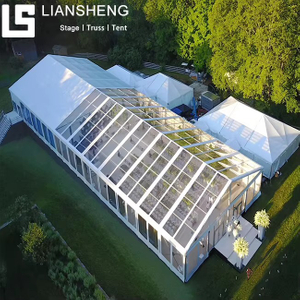 Barraca de casamento transparente panorâmica de 30m×60m | Sob a cúpula, o amor e a luz das estrelas coexistem —— Espaço de arte sem colunas de 1800㎡, criando um casamento inesquecível no nível do salão para toda a vida