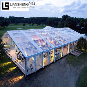 Grande fabricante de barraca de casamento com estrutura de alumínio transparente fornecedor luxuoso de barraca para eventos de festa