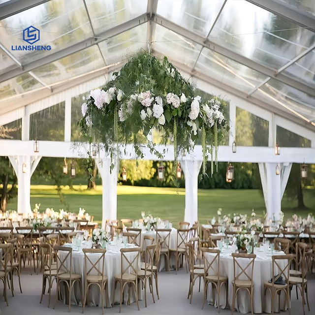  Barraca luxuosa exterior do casamento da festa, pagode transparente do armazém da feira para o período 20x30m da venda para o evento