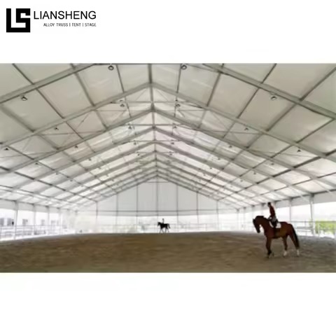 Preço de venda inteiro de fábrica Barraca de armazenamento de armazém industrial pesado barato de grande extensão com estrutura de estrutura de alumínio em tecido de PVC