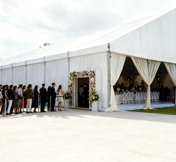 [Série Cloud Hall] Tenda de casamento exclusiva de 20 × 50 m - usando luz suave como pincel para tecer um romance imperturbável