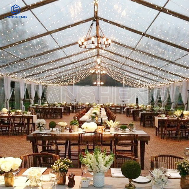 Estrutura de alumínio de alta qualidade com 500 assentos, barraca transparente para eventos de festa de casamento à venda