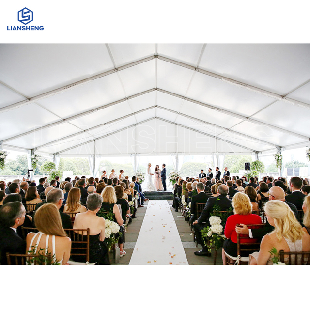Tenda de parede de vidro com moldura de alumínio, barracas de casamento de 20x50m para venda