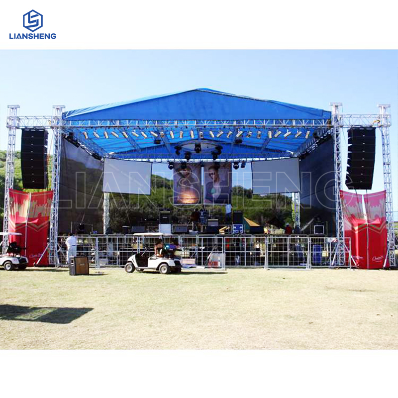 Sistema modular leve de palco de treliça de concerto