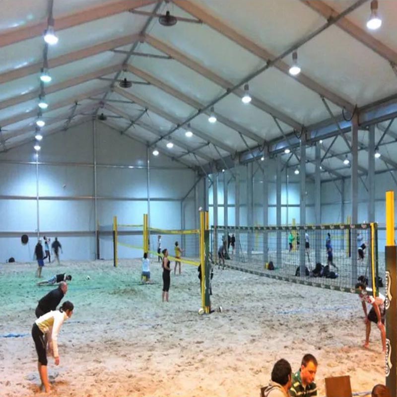 Barraca de armazém temporário isolada, grande oficina extra, salão de armazenamento esportivo, estrutura de alumínio pré-fabricada de metal, tenda industrial