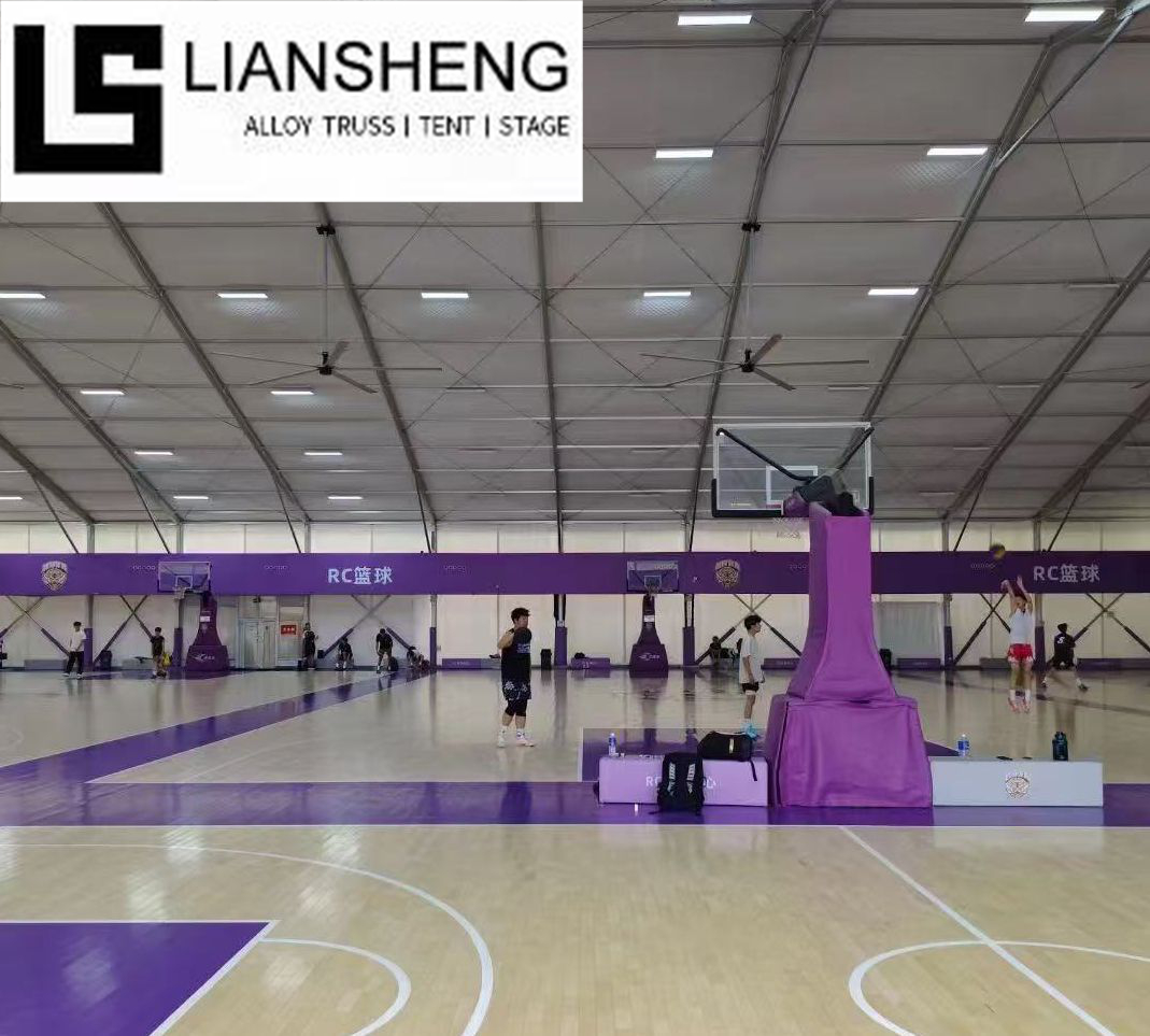 Tenda de alumínio com fornecimento direto da fábrica, estrutura externa de alta estrutura reforçada, barraca de ginástica, quadra de tênis de basquete, barraca esportiva