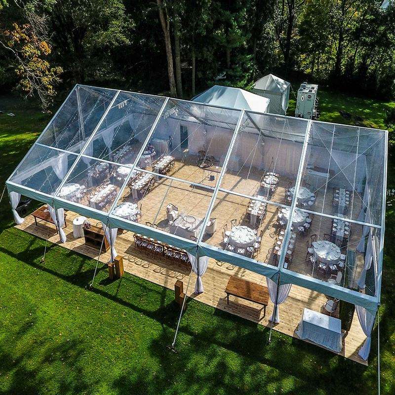 Barraca de alumínio resistente personalizada do quadro preto de alumínio do evento da barraca exterior do casamento do evento do pvc branco claro para casamentos