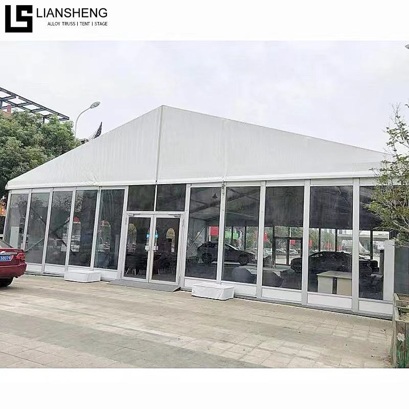 Preço de atacado de fábrica Tenda de exposição ao ar livre Estrutura de liga de alumínio Tenda personalizada Tenda de parede de vidro