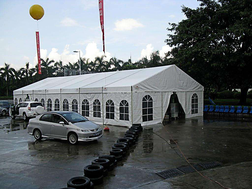 Tenda de armazenamento permanente ao ar livre, estrutura de alumínio, armazém, tenda de exposição para eventos de casamento