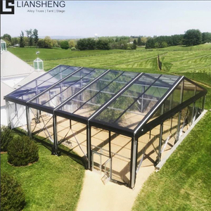 Preço de fábrica Tendas ao ar livre Evento Tenda de negócios com estrutura de liga de alumínio reforçada com parede de vidro Tenda para feiras comerciais