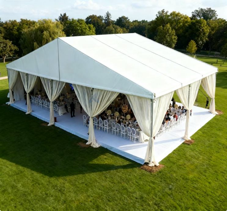 [Série Cloud Hall] Tenda de casamento exclusiva de 20 × 50 m - usando luz suave como pincel para tecer um romance imperturbável