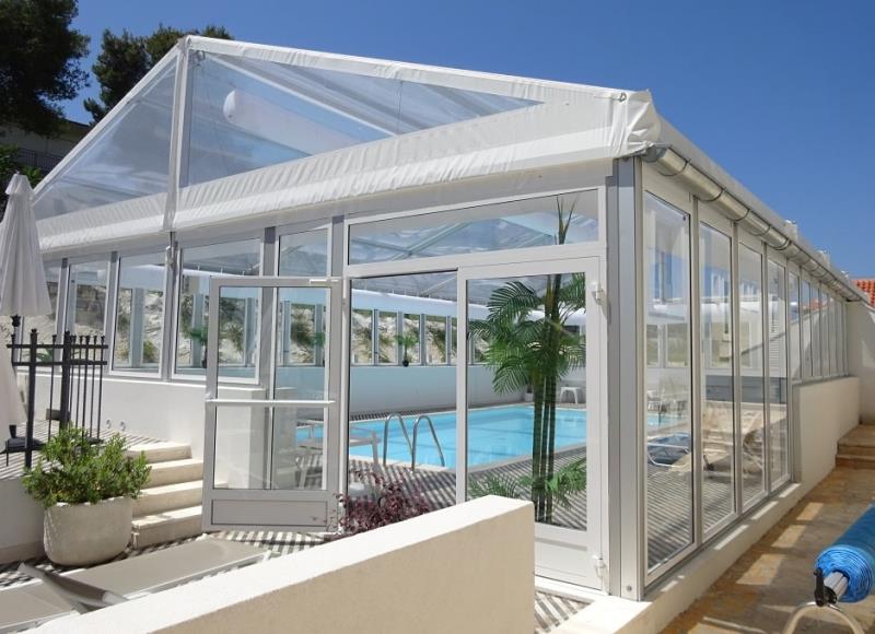 Barraca de vidro com moldura de alumínio de alta qualidade para festa de casamento e evento para vendas