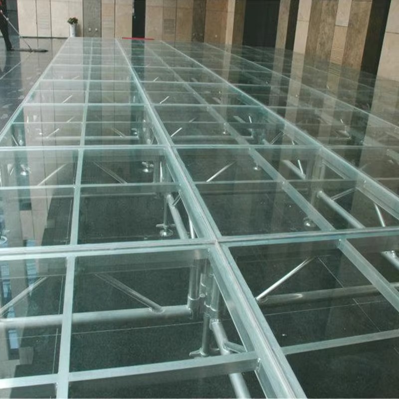 Conjunto de alumínio Spigot Truss Plataforma de palco de alumínio móvel Palco acrílico para casamento de eventos