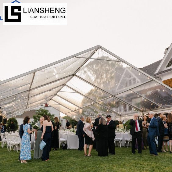 Barraca transparente de alumínio para casamento ao ar livre, barraca grande de luxo para eventos de festa para 500 1000 pessoas