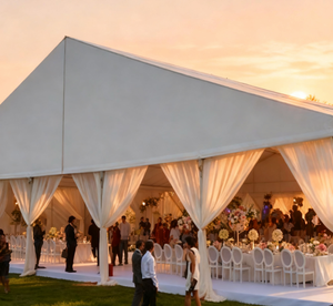[Série Cloud Hall] Tenda de casamento exclusiva de 20 × 50 m - usando luz suave como pincel para tecer um romance imperturbável