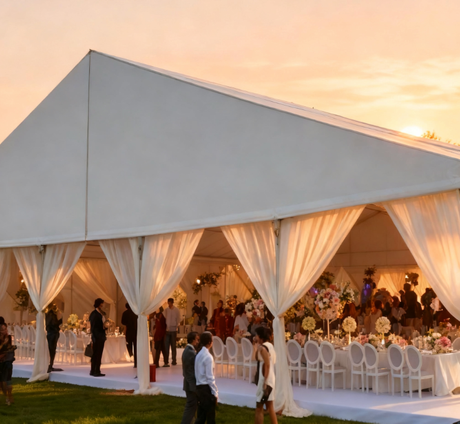[Série Cloud Hall] Tenda de casamento exclusiva de 20 × 50 m - usando luz suave como pincel para tecer um romance imperturbável