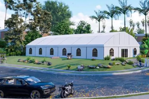 Qual o tamanho de uma barraca que preciso para um casamento ao ar livre?