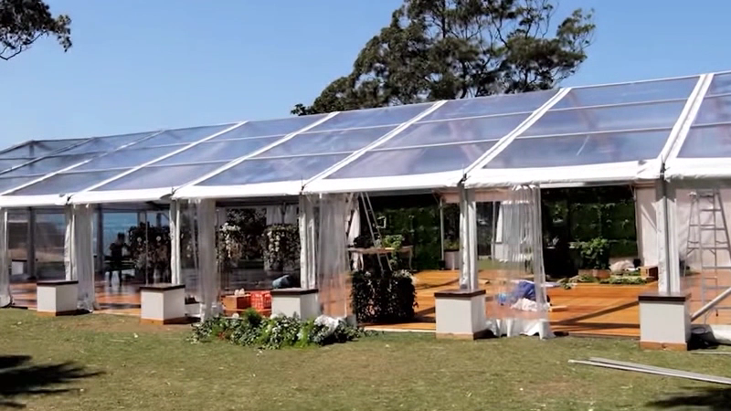 Barraca transparente do casamento do quadro de alumínio exterior 20 x 40