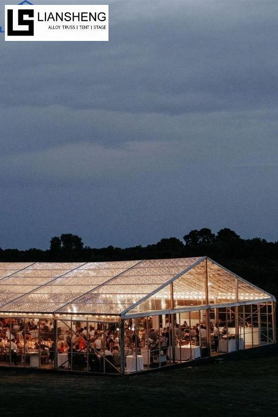 Grande fabricante de barraca de casamento com estrutura de alumínio transparente fornecedor luxuoso de barraca para eventos de festa