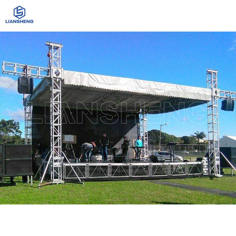 Sistema modular leve de palco de treliça de concerto