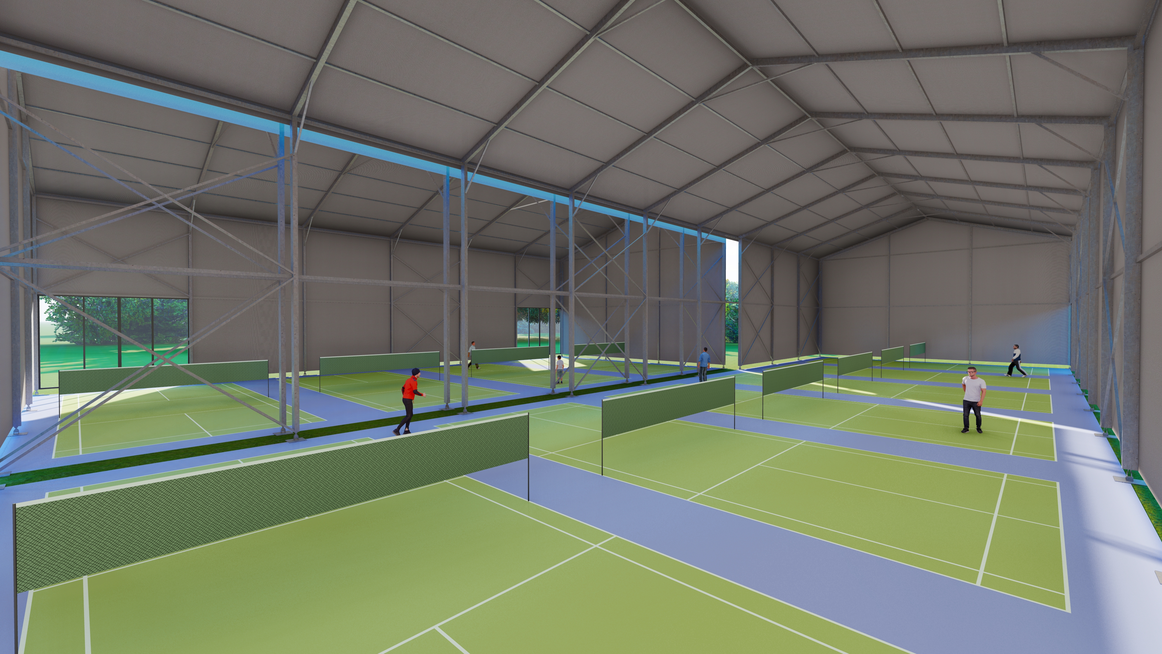 Tenda esportiva com estrutura de alumínio Liansheng 20m x 30m para barraca de basquete para barraca de tênis 