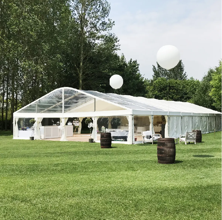 Barraca de casamento ao ar livre transparente de luxo de alta qualidade tenda de festa personalizada PVC ABS barraca de vidro