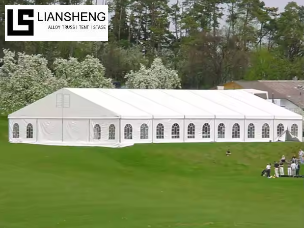 Barraca transparente de pvc com moldura preta, liga de alumínio, tenda para festa de casamento, para 100 a 500 pessoas, eventos ao ar livre