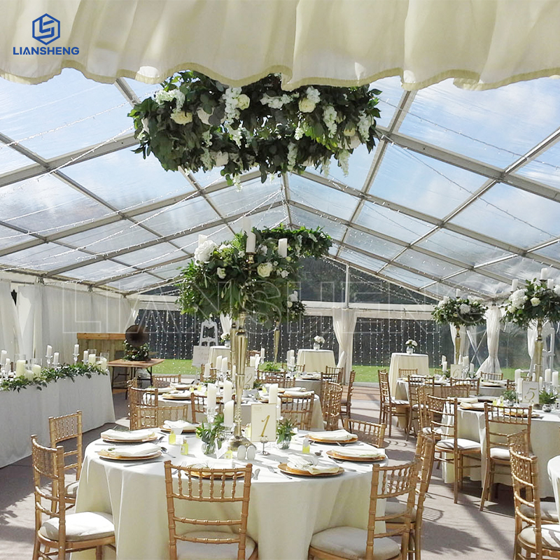 barraca transparente do casamento do PVC de 20m × 50m