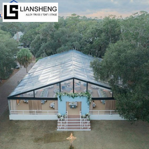 Barraca transparente de alumínio para casamento ao ar livre, barraca grande de luxo para eventos de festa para 500 1000 pessoas