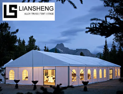 Barraca transparente de pvc com moldura preta, liga de alumínio, tenda para festa de casamento, para 100 a 500 pessoas, eventos ao ar livre