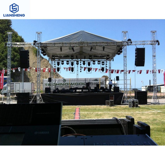 Treliça de palco de liga de alumínio mais vendida, iluminação Spiot Truss 400x400m com braçadeira de treliça
