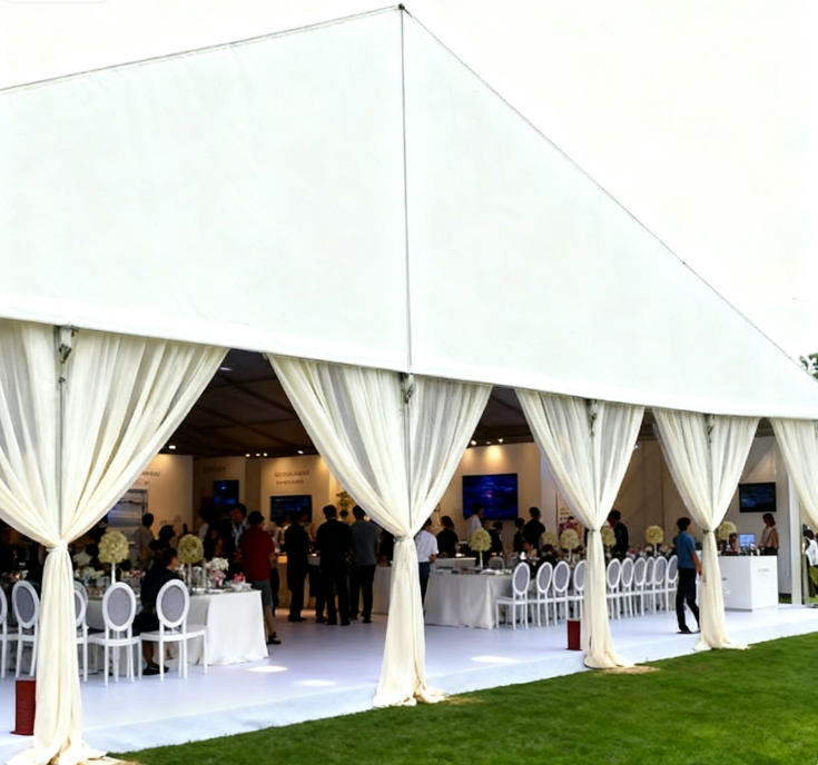 [Série Cloud Hall] Tenda de casamento exclusiva de 20 × 50 m - usando luz suave como pincel para tecer um romance imperturbável