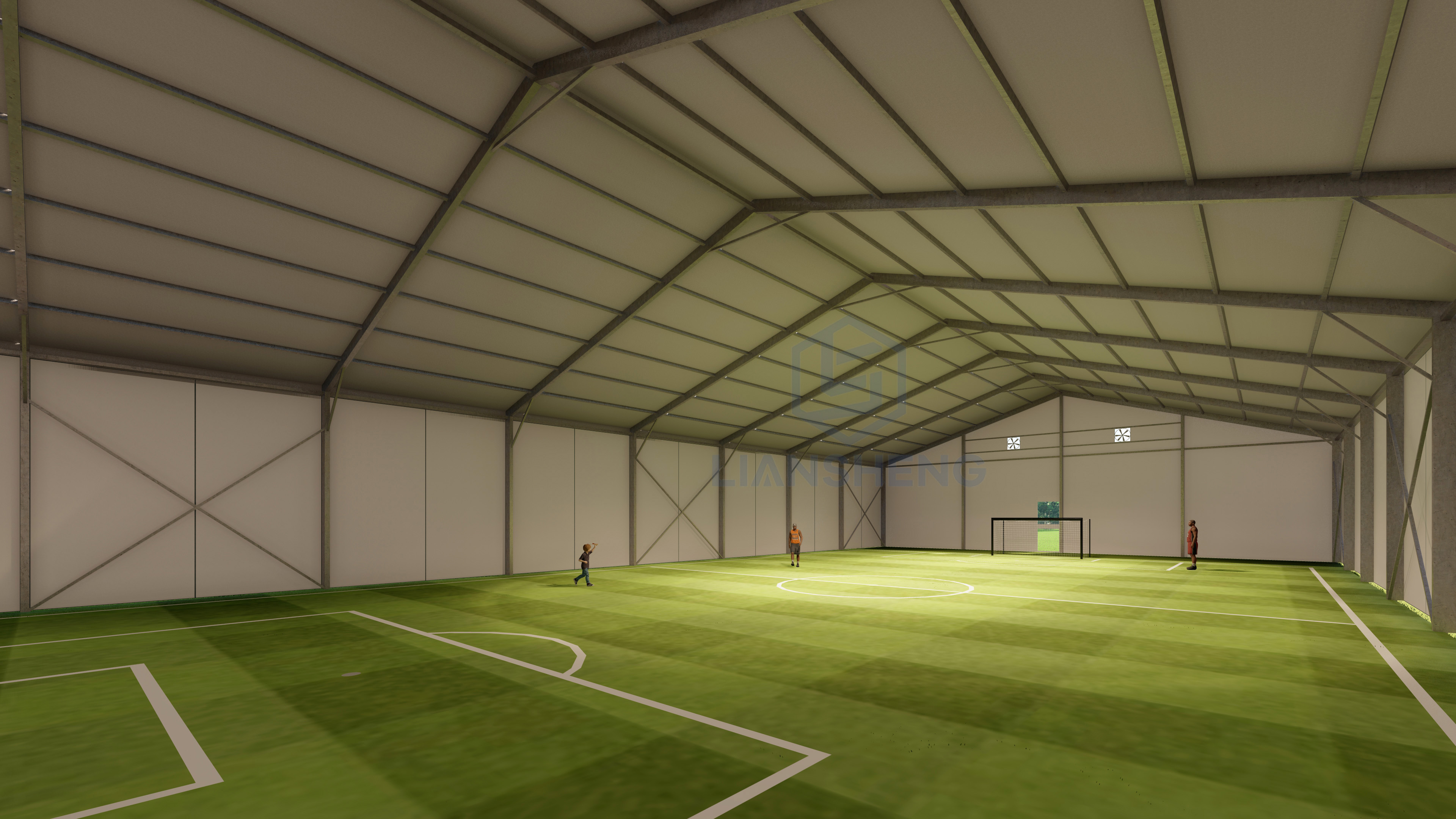 Tenda esportiva com estrutura de alumínio Liansheng 20m x 30m para barraca de basquete para barraca de tênis 