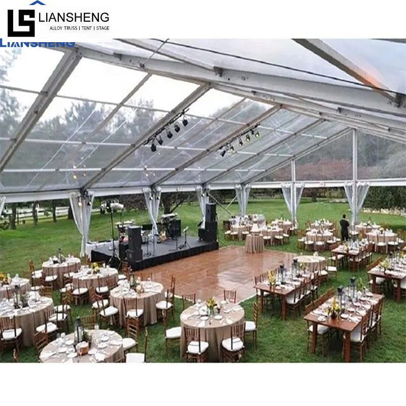 Grande fabricante de barraca de casamento com estrutura de alumínio transparente fornecedor luxuoso de barraca para eventos de festa