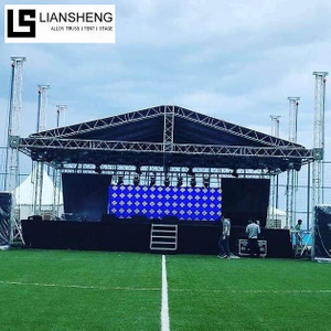palco de concerto de evento de treliça de parafuso de liga de alumínio de telhado plano de 8 * 6 * 6m