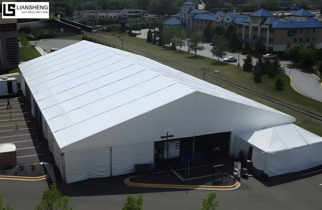 Tenda industrial de alumínio de alta qualidade, preço de fábrica, armazém, tenda de armazenamento grande em PVC