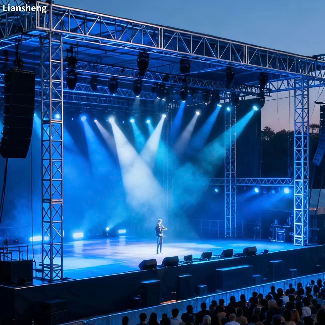 Spigot Truss, palco e show de luzes para evento de performance de concerto ao ar livre 