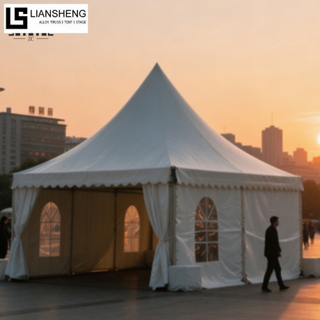 Tenda Pagode com Estrutura de Ferro Quadrada Acessível – Abrigo para Eventos Forte e Econômico