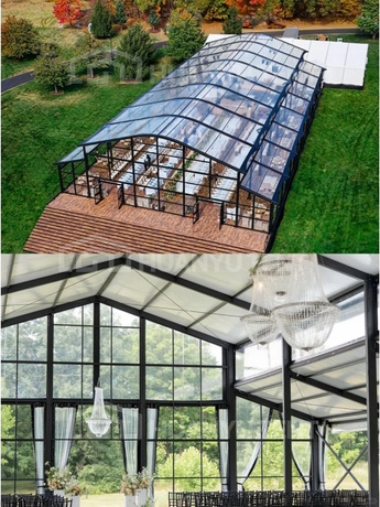 Barraca de alumínio modular feita sob encomenda do vestíbulo com a parede de vidro moderada para o shopping