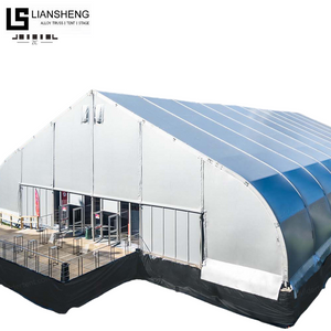 Tenda em formato de pêssego - Tenda de eventos com estrutura de alumínio com telhado curvo para casamentos e eventos